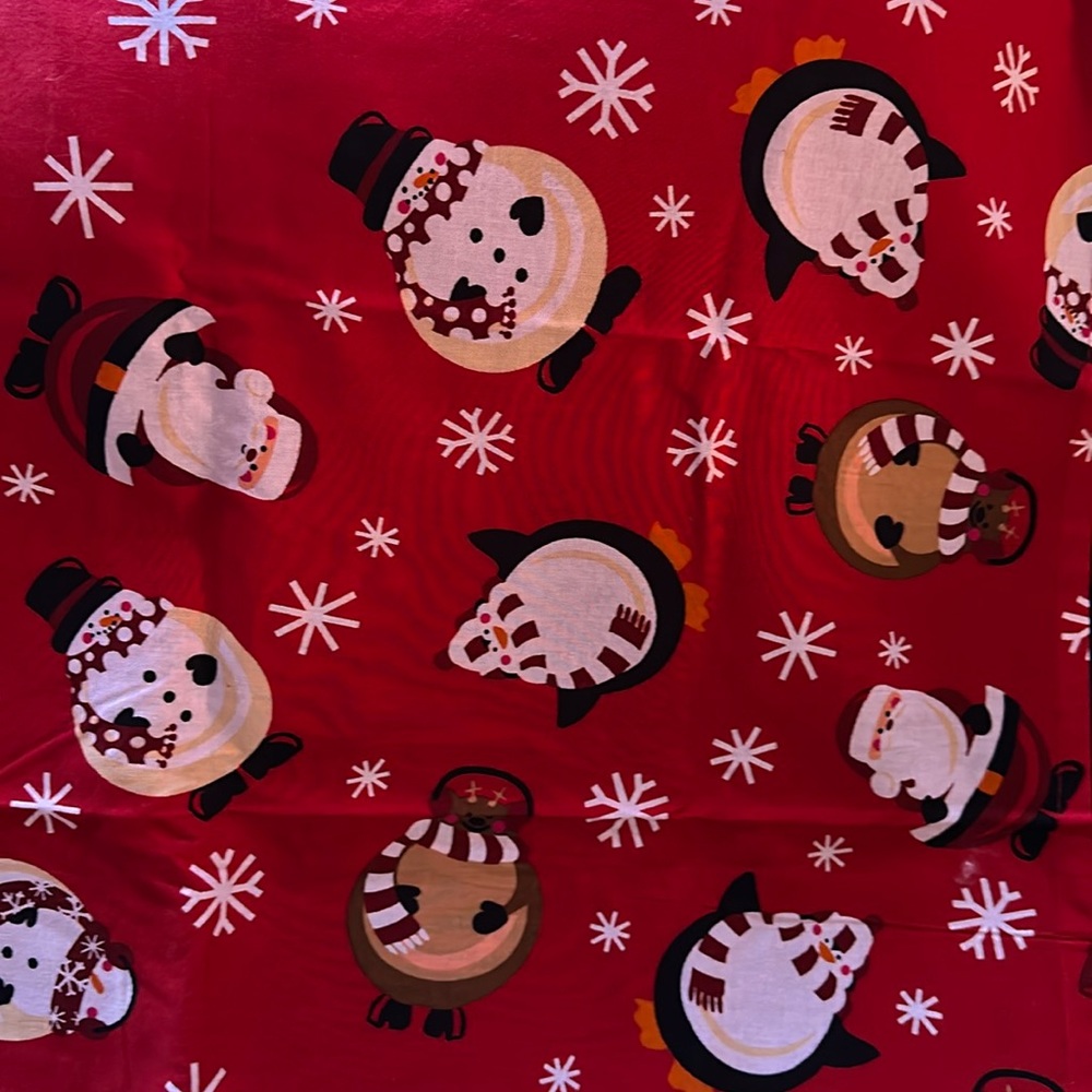 Square holiday tablecloth